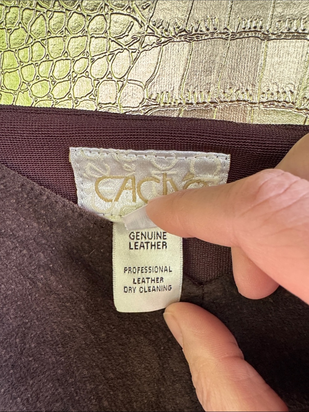 Y2K Cache Brown SUEDE leather Tank Top - Picture 3 of 9